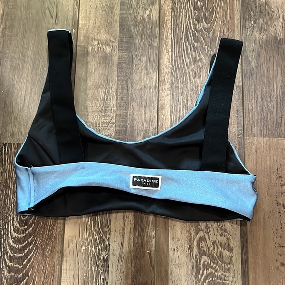 Pole Fitness or Dance - Paradise Chick Action Top - Steel Blue - Picture 3 of 4